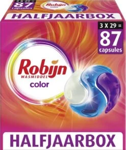 Robijn Color 3 In 1 Wascapsules - 3 X 29 Wasbeurten - Halfjaarbox