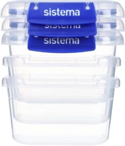 Sistema Klip It + Rechthoekige Voorraaddoos - Set Van 3 - 3x 400ml