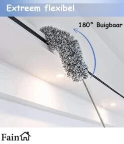 Fain® Plumeau Met Telescoopsteel – Grijs – 80 Tot 280 Cm - Uitschuifbaar – Wasbaar - Flexibel 360° Draaibaar – Duster - Microvezel Ragebol -Winkel Voor Dagelijkse Benodigdheden 1033x1200 1