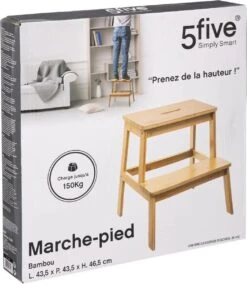 5Five - Bamboe Keukentrapje/opstapje Met 2 Treden 47 Cm - Keuken/badkamer Krukjes 7 5Five - Bamboe Keukentrapje/opstapje Met 2 Treden 47 Cm - Keuken/badkamer Krukjes -Winkel Voor Dagelijkse Benodigdheden 1043x1200 9