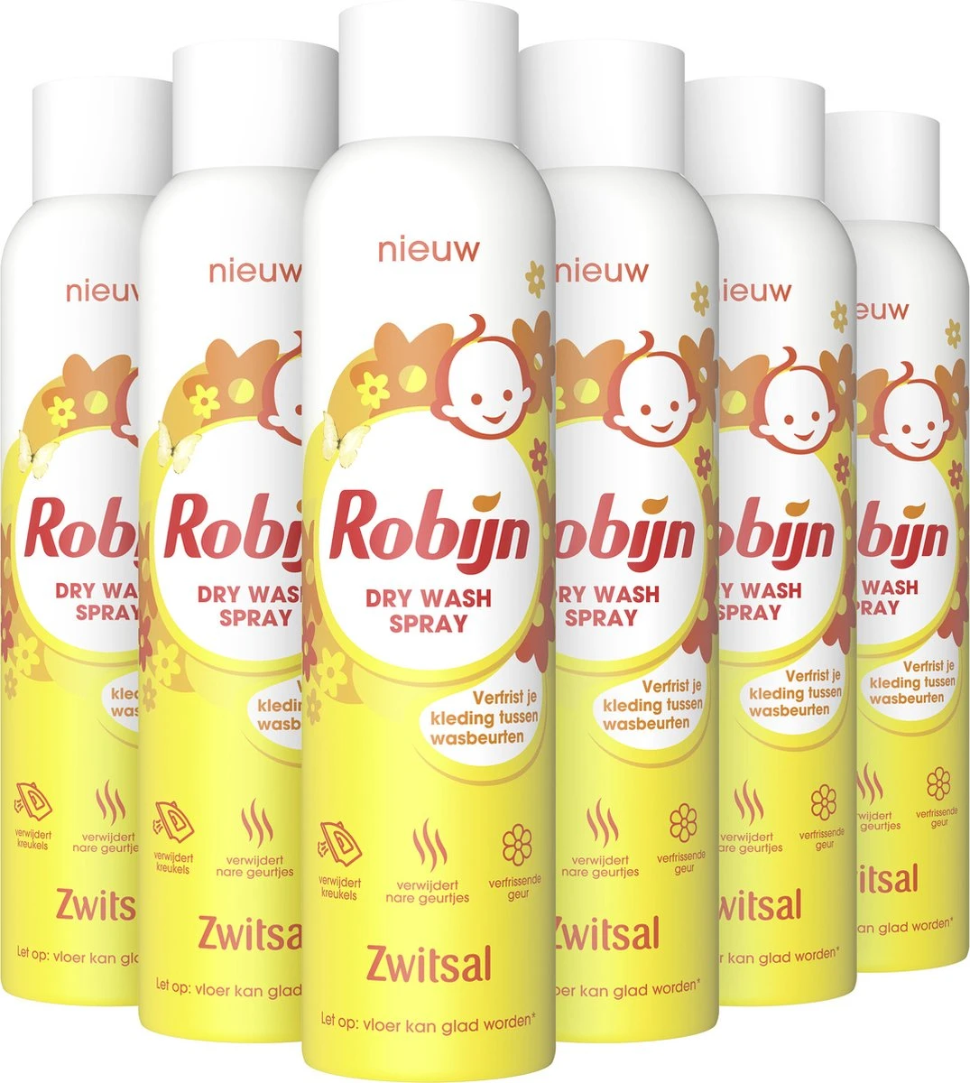 Robijn Zwitsal Dry Wash Spray - 6 X 200 Ml - Voordeelverpakking 3 Robijn Zwitsal Dry Wash Spray - 6 X 200 Ml - Voordeelverpakking