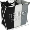 HAPPY LIFE – Wassorteerder – Stevige Grote Wasmand Met 3 Vakken – 118 L Opvouwbaar – Aluminium - Polyester -Winkel Voor Dagelijkse Benodigdheden 1080x1200 3