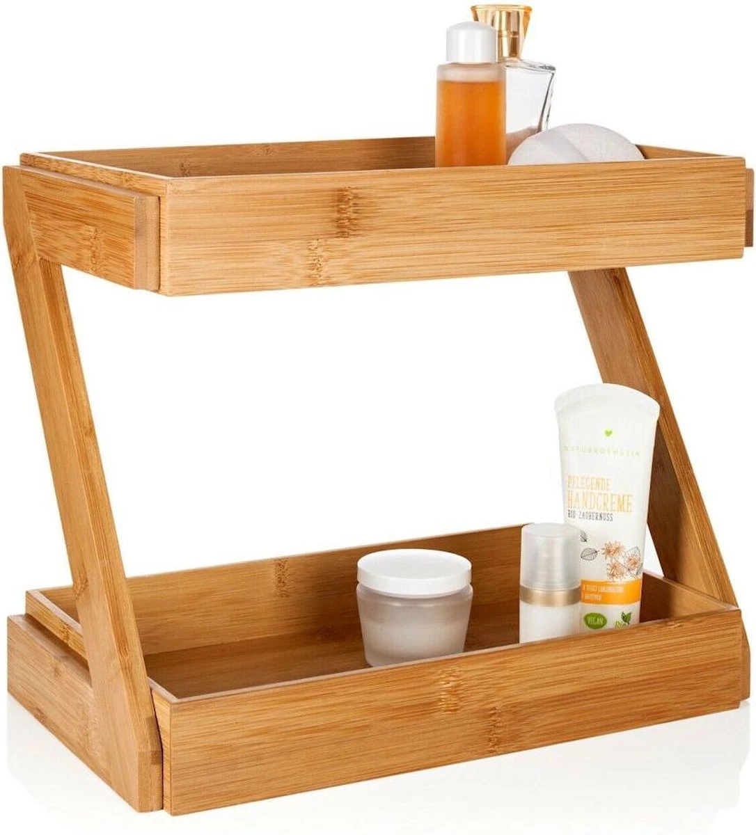 Merkloos Decopatent® 2 Laags Keuken Opbergrek - Staand Rek 2 Etages - Keukenrek - Bamboe Hout - Etagere Rek - Kruidenrek - Keuken Organizer 5 Merkloos Decopatent® 2 Laags Keuken Opbergrek - Staand Rek 2 Etages - Keukenrek - Bamboe Hout - Etagere Rek - Kruidenrek - Keuken Organizer - Afbeelding 3