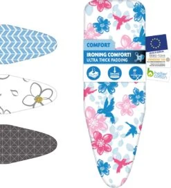 Laundryspecialist 3 Laagse COMFORT Strijkplankhoes - Optimaal Strijkcomfort En Stoomdoorlatend - Maat L/XL Voor Een Breedte Van 39 Tot 53 Cm En Een Lengte Van 120 Tot 141 Cm