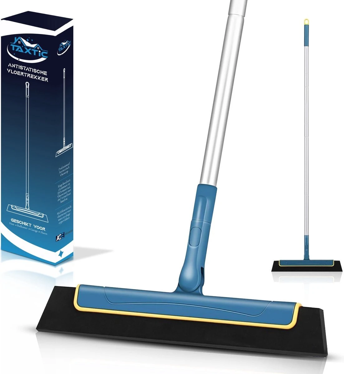 Taxtic® Vloerwisser – Vloertrekker Met Steel – Douchewisser - Vloertrekker – Vloerwisser Badkamer – Trekker - Ophangstuk 3 Taxtic® Vloerwisser – Vloertrekker Met Steel – Douchewisser - Vloertrekker – Vloerwisser Badkamer – Trekker - Ophangstuk