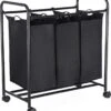 Mobiele Wassorteerder Met 3 Vakken - Op Wielen - 132 L (3 X 44 Liter) - Zwart -Winkel Voor Dagelijkse Benodigdheden 1109x1200 7