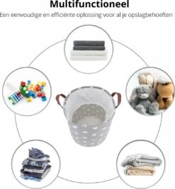MAESON Wasmand Met Deksel - Opvouwbaar - Waterdicht - 72 L - Opbergmand Kinderkamer - Grijs 13 MAESON Wasmand Met Deksel - Opvouwbaar - Waterdicht - 72 L - Opbergmand Kinderkamer - Grijs -Winkel Voor Dagelijkse Benodigdheden 1109x1200 8