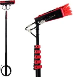 Kibani Telescoop Borstel 9m - Telescoopsteel Ramenwassen - Telescoopsteel Met Borstel - Telescoopsteel - Telescoopsteel Met Waterdoorvoer - Ramenwassen - Raamwisser Met Telescoopsteel - Raamwisser - Telescoopstelen