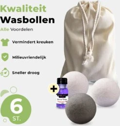 Drogerballen Met Wasparfum - Droogballen - Set Van 6 XL Ballen - Wasdroger Ballen Wol - 100% Nieuw-Zeelands Schapenwol - Wasballen 17 Drogerballen Met Wasparfum - Droogballen - Set Van 6 XL Ballen - Wasdroger Ballen Wol - 100% Nieuw-Zeelands Schapenwol - Wasballen -Winkel Voor Dagelijkse Benodigdheden 1143x1200