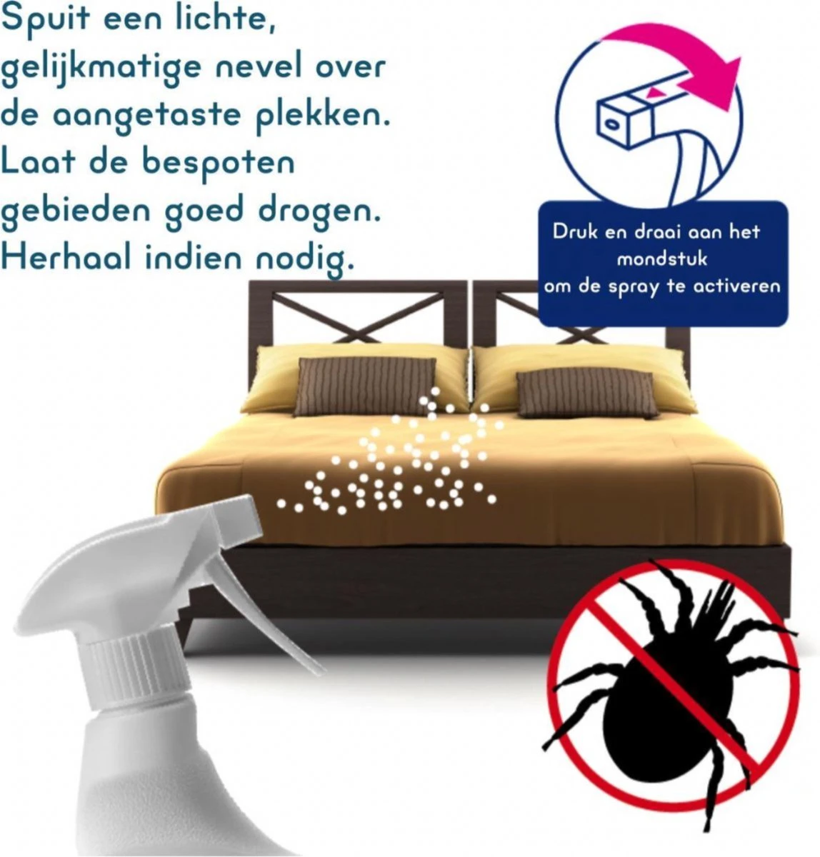 Natuurlijke Huisstofmijt Spray - Milieuvriendelijk - Ecologisch - Matras Spray - Huisstofmijt Bestrijder - Huistofmijt Allergie 5 Natuurlijke Huisstofmijt Spray - Milieuvriendelijk - Ecologisch - Matras Spray - Huisstofmijt Bestrijder - Huistofmijt Allergie - Afbeelding 3