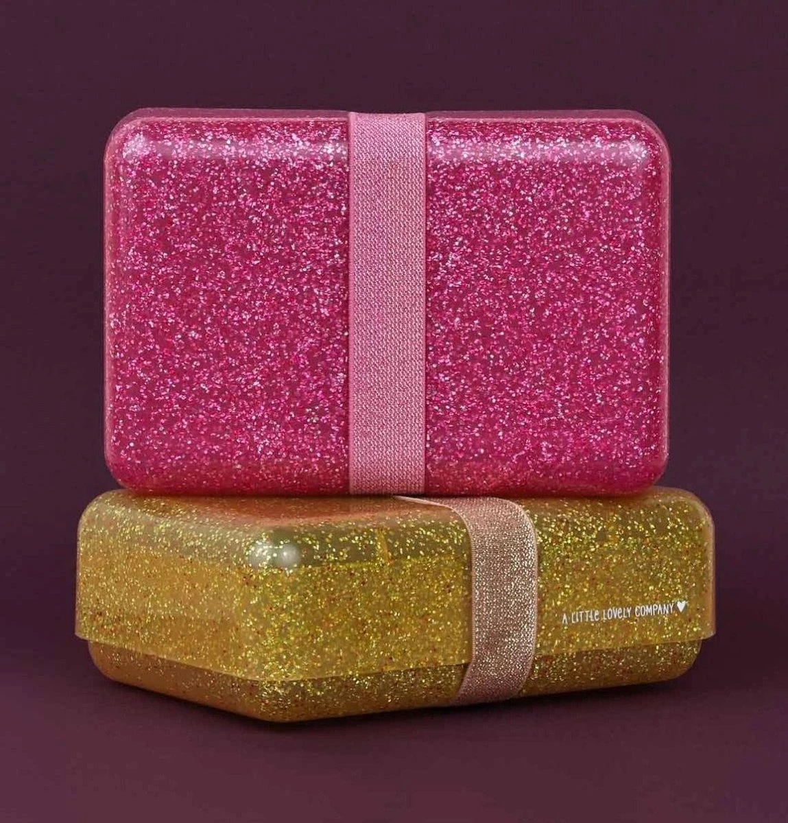 Lunch Box: Glitter - Roze | A Little Lovely Company 6 Lunch Box: Glitter - Roze | A Little Lovely Company - Afbeelding 4
