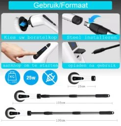 Merkloos Scrubclean Elektrische Schoonmaakborstel-7 In 1 Schrobber Met Steel-2 Standen Poetsmachine-max 130cm-badkamer/keuken/auto +gratis Houder 15 Merkloos Scrubclean Elektrische Schoonmaakborstel-7 In 1 Schrobber Met Steel-2 Standen Poetsmachine-max 130cm-badkamer/keuken/auto +gratis Houder -Winkel Voor Dagelijkse Benodigdheden 1150x1200 3