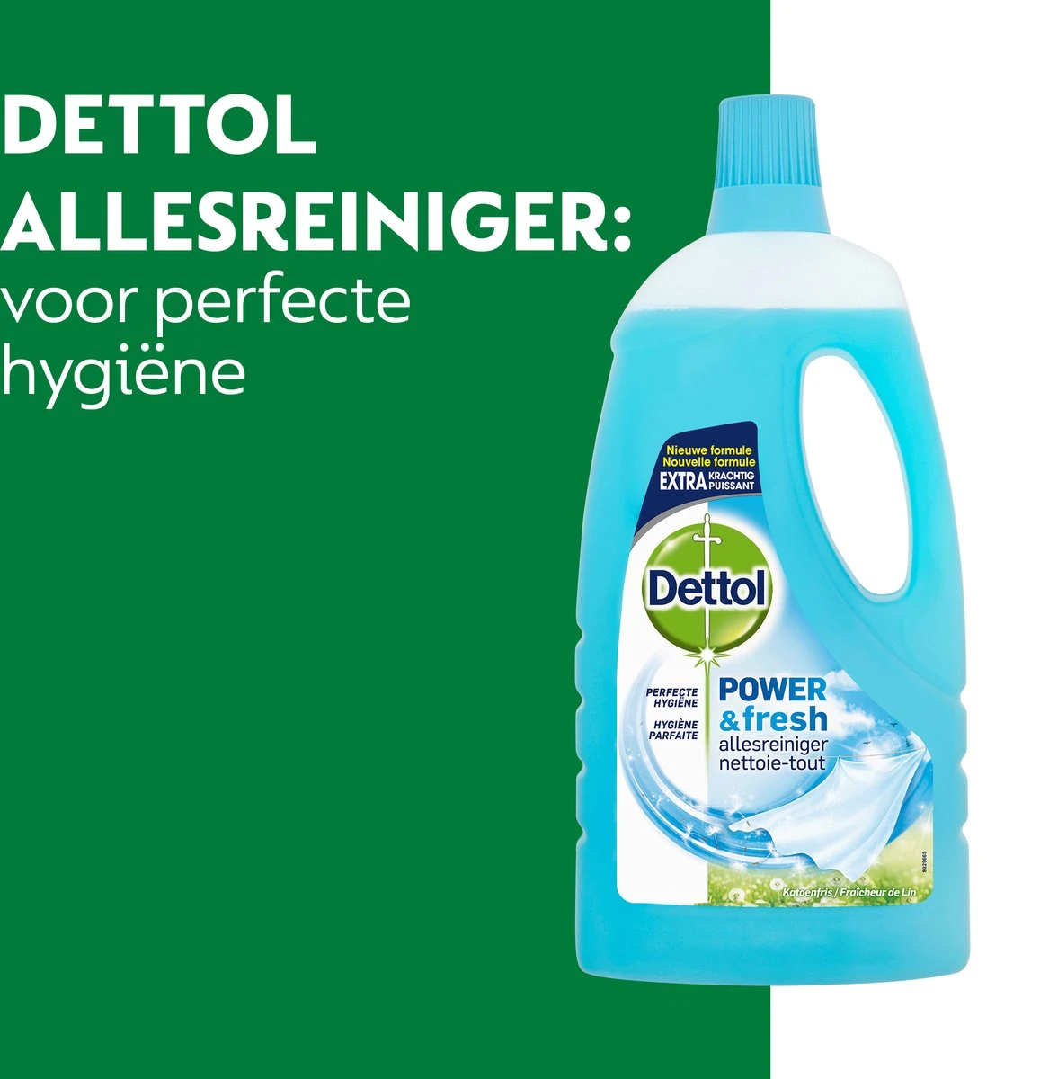 Dettol - Power & Fresh - Allesreiniger - Katoenfris - 8 X 1 Liter 4 Dettol - Power & Fresh - Allesreiniger - Katoenfris - 8 X 1 Liter - Afbeelding 2