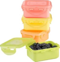 Lock&Lock (mini) Vershoudbakjes Set Met Deksel - Snackdoosjes - Snackbox - Set Van 4 Stuks - Kinderen - Lekvrij - BPA Vrij - Klein - 180 Ml - Multicolor -Winkel Voor Dagelijkse Benodigdheden 1163x1200