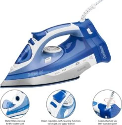 Bomann DB 6006 CB - Stoomstrijkijzer - Draadloos - 2400W - Blauw/Wit -Winkel Voor Dagelijkse Benodigdheden 1166x1200 3