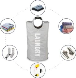 Wonair Wasmand – Wasbox - Wastas - Laundry Wasmand - Opvouwbaar – 81L – Lichtgrijs 14 Wonair Wasmand – Wasbox - Wastas - Laundry Wasmand - Opvouwbaar – 81L – Lichtgrijs -Winkel Voor Dagelijkse Benodigdheden 1169x1200 3