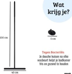 Mmoods Luxe Vloertrekker Zwart - Vloerwisser Met Steel Badkamer - Watertrekker Douche - Douchewisser Ophangen -Winkel Voor Dagelijkse Benodigdheden 1174x1200 3
