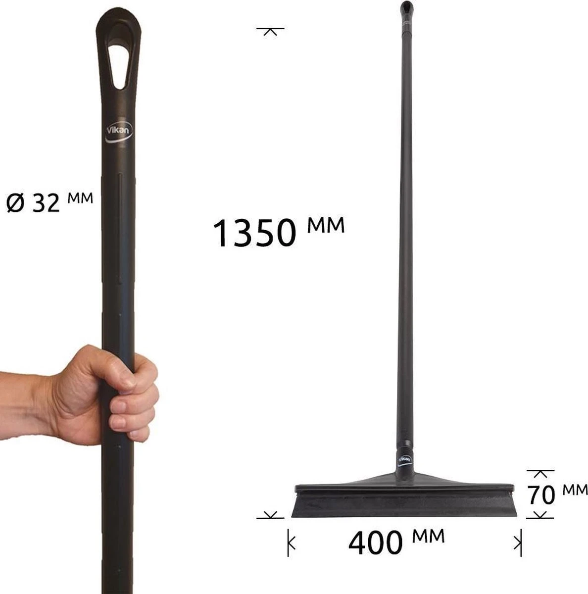 Vloertrekker Ultra Hygiënisch 40 Cm + Steel 130 Cm Wit Vikan 9 Vloertrekker Ultra Hygiënisch 40 Cm + Steel 130 Cm Wit Vikan - Afbeelding 7