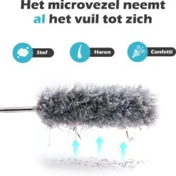 JUST23 Plumeau Uitschuifbaar Met Telescoopsteel – 60 Tot 140 Cm – Ragebol – Stoffer – Duster – Grijs – Incl. Microfiber Doek 17 JUST23 Plumeau Uitschuifbaar Met Telescoopsteel – 60 Tot 140 Cm – Ragebol – Stoffer – Duster – Grijs – Incl. Microfiber Doek -Winkel Voor Dagelijkse Benodigdheden 1194x1200 12
