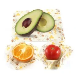 Bijenwas Doek - 3-pack - Bees Wrap - Bijen En Honingraat Print -Winkel Voor Dagelijkse Benodigdheden 1196x1200 3