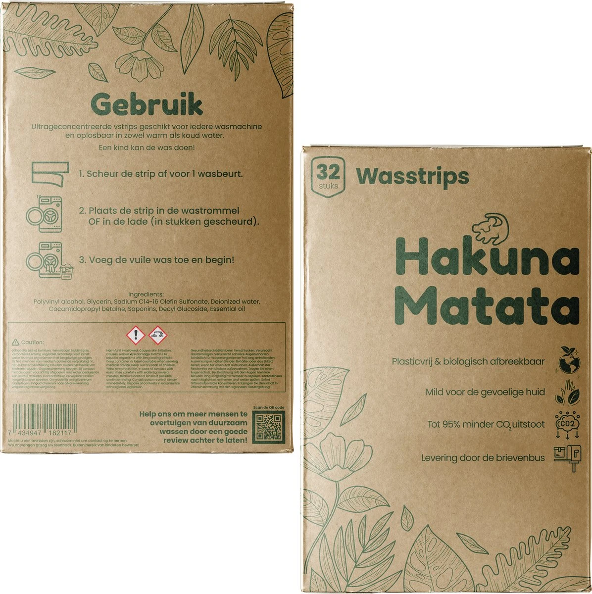 Hakuna Matata Wasmiddel 96 - Compressed - Wasstrips - Voordeelverpakking - Eco Wasmiddel Wit En Kleur - Laundry Strips 3 Hakuna Matata Wasmiddel 96 - Compressed - Wasstrips - Voordeelverpakking - Eco Wasmiddel Wit En Kleur - Laundry Strips - Afbeelding 2