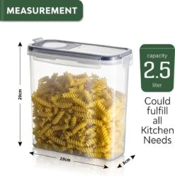 TNM Luxe Luchtdichte Voorraadbussen Set Zwart (4x2,5L), Voorraadpotten, Voedselcontainer Met Deksel, Vershouddoos -Winkel Voor Dagelijkse Benodigdheden 1197x1200 6