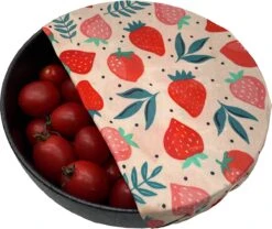 Bijenwas Wraps (Bijenwas Doek) - "rode Aardbei" Set Van 3 - 1S, 1M, 1L - Beeswax Wraps - Herbruikbaar Boterhamzakje - Bee Wrap - Beewax - Bijenwasdoek - Zero Waste - Duurzaam Cadeau -Winkel Voor Dagelijkse Benodigdheden 1200x1012 3