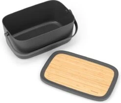 Brabantia Nic Broodtrommel - Met Bamboe Deksel - Dark Grey -Winkel Voor Dagelijkse Benodigdheden 1200x1017 1