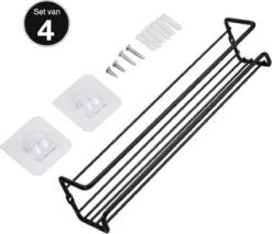 Kruidenrek Ophangbaar Kruidenpotjes Wandrek Organizer Keuken Accessoires - Zwart - Geschikt Voor Bijna Alle Kruidenpotjes 14 Kruidenrek Ophangbaar Kruidenpotjes Wandrek Organizer Keuken Accessoires - Zwart - Geschikt Voor Bijna Alle Kruidenpotjes -Winkel Voor Dagelijkse Benodigdheden 1200x1037