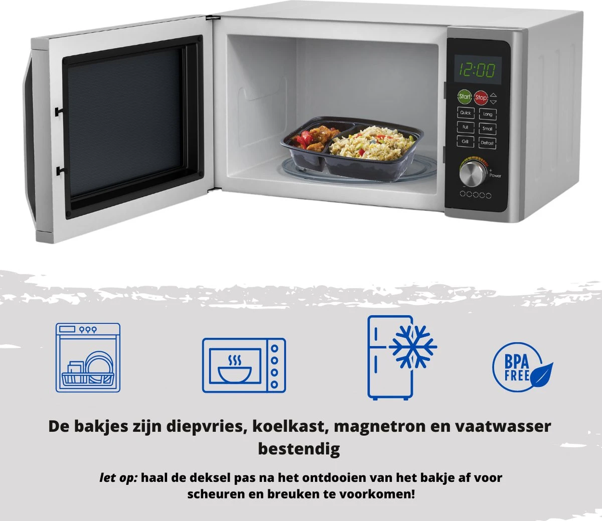 Meal Prep Bakjes - 14 Stuks - 1 Compartiment - Lunchbox - Diepvriesbakjes - Vershoudbakjes - Plastic Bakjes Met Deksel - Magnetron Bakjes Met Deksel - Meal Prep - Vershouddoos - 1L - BPA Vrij 5 Meal Prep Bakjes - 14 Stuks - 1 Compartiment - Lunchbox - Diepvriesbakjes - Vershoudbakjes - Plastic Bakjes Met Deksel - Magnetron Bakjes Met Deksel - Meal Prep - Vershouddoos - 1L - BPA Vrij - Afbeelding 3