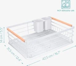 Navaris Afdruiprek Met Uitneembare Bestekhouder - Afwasrek Met Losse Lekbak - Vaatwasrek Met Plateau - Voor Bestek, Borden, Schalen En Pannen -Winkel Voor Dagelijkse Benodigdheden 1200x1040 3