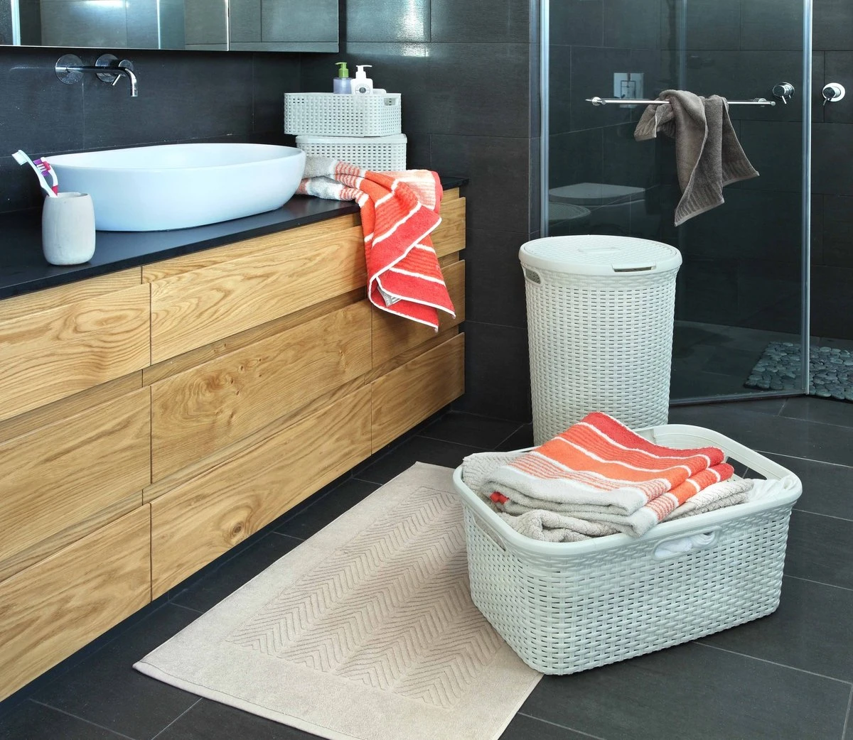 Curver Style Wasmand - 45L - Vintage Wit 5 Curver Style Wasmand - 45L - Vintage Wit - Afbeelding 4