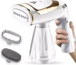 TibaGoods Luxe Kledingstomer - Handstomer - Ontkreuker - Stoomreiniger - Warmt Snel Op - Inclusief 2 Opzetborstels - 1600w - 250ml