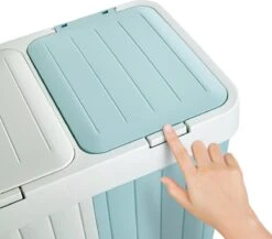 Sumpas - Wasmand - 2 Vakken - Met Touch Deksel - 80 Liter - Antraciet/Wit - 100% Gerecycled Plastic -Winkel Voor Dagelijkse Benodigdheden 1200x1054 11
