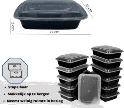 Meal Prep Bakjes - 14 Stuks - 1 Compartiment - Lunchbox - Diepvriesbakjes - Vershoudbakjes - Plastic Bakjes Met Deksel - Magnetron Bakjes Met Deksel - Meal Prep - Vershouddoos - 1L - BPA Vrij 13 Meal Prep Bakjes - 14 Stuks - 1 Compartiment - Lunchbox - Diepvriesbakjes - Vershoudbakjes - Plastic Bakjes Met Deksel - Magnetron Bakjes Met Deksel - Meal Prep - Vershouddoos - 1L - BPA Vrij -Winkel Voor Dagelijkse Benodigdheden 1200x1055 14