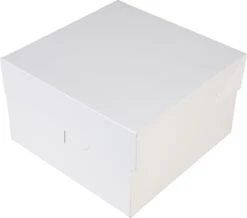 Taartdoos 25x25x15cm. Wit 3st