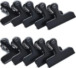 Bangosa® Vershoudclips - Afsluitclips - Vershoud Knijpers -Zaksluiter - Vershoudklemmen - RVS - 10 Stuks