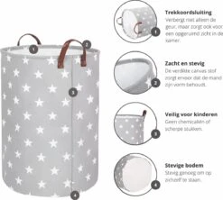 MAESON Wasmand Met Deksel - Opvouwbaar - Waterdicht - 72 L - Opbergmand Kinderkamer - Grijs 11 MAESON Wasmand Met Deksel - Opvouwbaar - Waterdicht - 72 L - Opbergmand Kinderkamer - Grijs -Winkel Voor Dagelijkse Benodigdheden 1200x1077 5