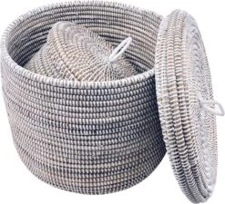 FAM Drie Set Zeegras Witte Manden / Decoratie Mand / Storage / Opbergmand -Winkel Voor Dagelijkse Benodigdheden 1200x1095 4