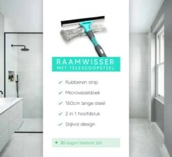 Whipex Sweeper Raamwisser Met Telescoopsteel - 160cm Ruitenreiniger Ramenwasser -Winkel Voor Dagelijkse Benodigdheden 1200x1097 15