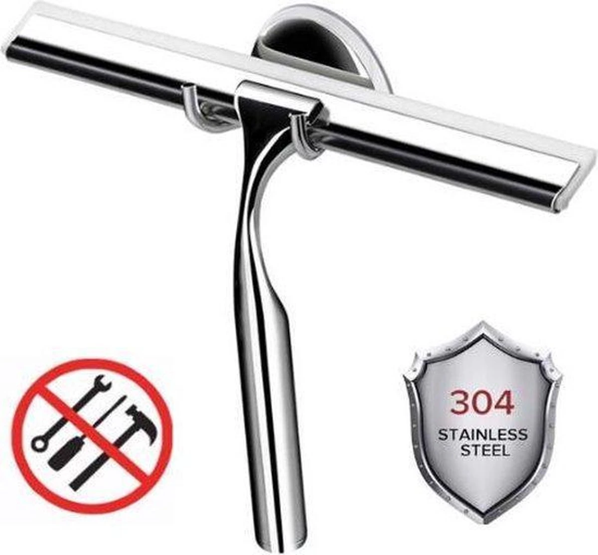 Merkloos Luxe Douchewisser 25 Cm - Aluminium - Inclusief Ophangsysteem - Trekker - Badkamer Accessoires - Raamwisser - Roestvrij Staal 8 Merkloos Luxe Douchewisser 25 Cm - Aluminium - Inclusief Ophangsysteem - Trekker - Badkamer Accessoires - Raamwisser - Roestvrij Staal - Afbeelding 6