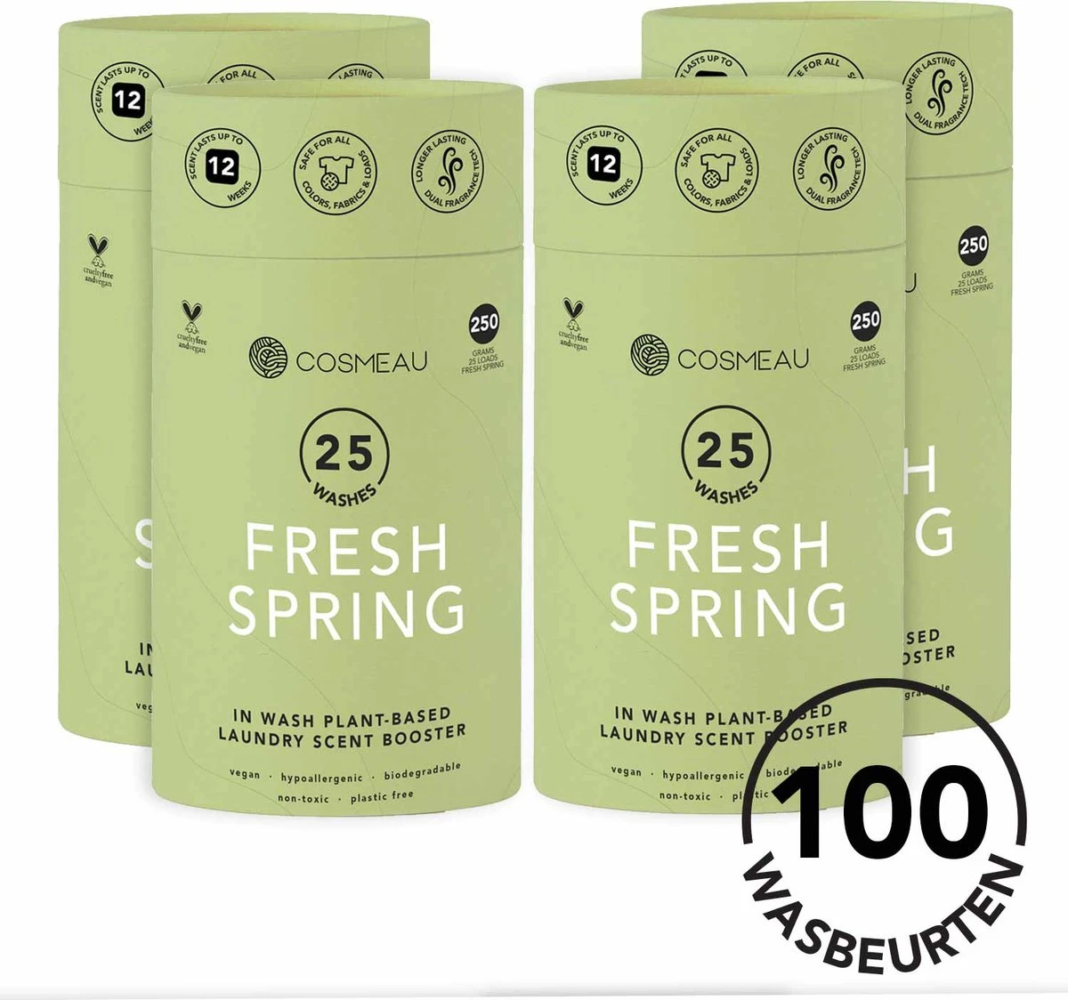 Cosmeau Geurparels 100 Wasbeurten Lentefris - Geurparels - Geurbooster Wasparfum - 4x25 Wasbeurten - Fris - 1000g - Geurkralen Scent Booster 3 Cosmeau Geurparels 100 Wasbeurten Lentefris - Geurparels - Geurbooster Wasparfum - 4x25 Wasbeurten - Fris - 1000g - Geurkralen Scent Booster
