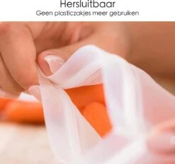 Merkloos Siliconen Vershoudzakken - 10 Stuks - Diepvrieszakken - Lekvrij - Boterhamzak Herbruikbaar - Bewaarzakjes - Duurzaam - Hersluitbaar -Winkel Voor Dagelijkse Benodigdheden 1200x1129 6