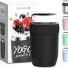 Coninx Thermos Lunchbox - Muesli Beker To Go - Isoleer Lunchpot - Yoghurtbeker To Go - Mueslibeker 840ml (600ml+240ml) - RVS / Zwart -Winkel Voor Dagelijkse Benodigdheden 1200x1130