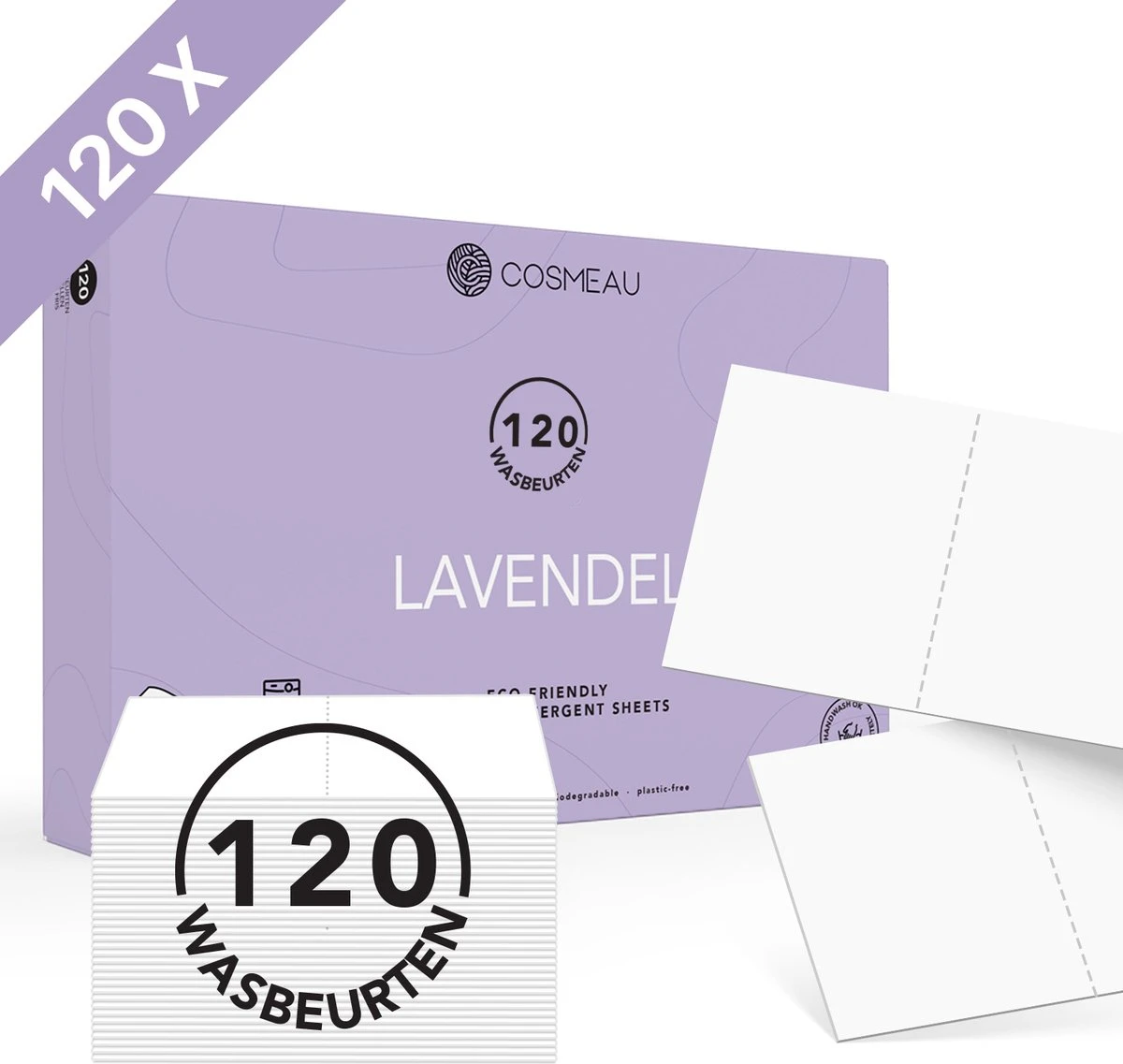 Cosmeau Wasstrips 120 Wasbeurten Lavendel Wasmiddel Wasvellen Wasdoekjes Detergent Sheets Eco Laundry Strips - Plasticvrij Biologisch Eco 3 Cosmeau Wasstrips 120 Wasbeurten Lavendel Wasmiddel Wasvellen Wasdoekjes Detergent Sheets Eco Laundry Strips - Plasticvrij Biologisch Eco