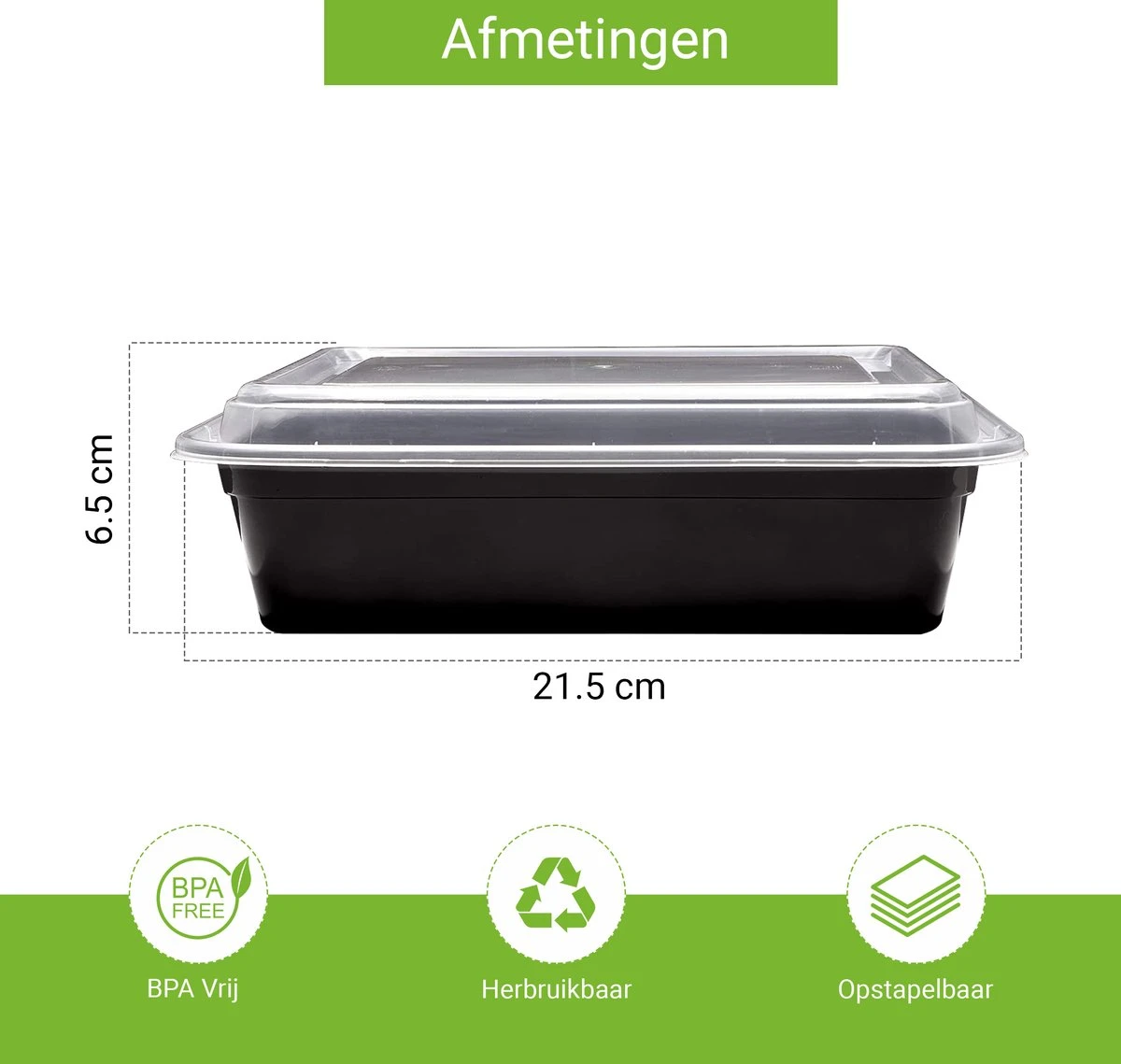 Meal Prep Bakjes - 15 Stuks - 1 Compartiment - Vershouddoos - Lunchbox - Plastic Bakjes Met Deksel - Magnetronbestendig - Vaatwasserbestendig - Vriezerbestendig 7 Meal Prep Bakjes - 15 Stuks - 1 Compartiment - Vershouddoos - Lunchbox - Plastic Bakjes Met Deksel - Magnetronbestendig - Vaatwasserbestendig - Vriezerbestendig - Afbeelding 5