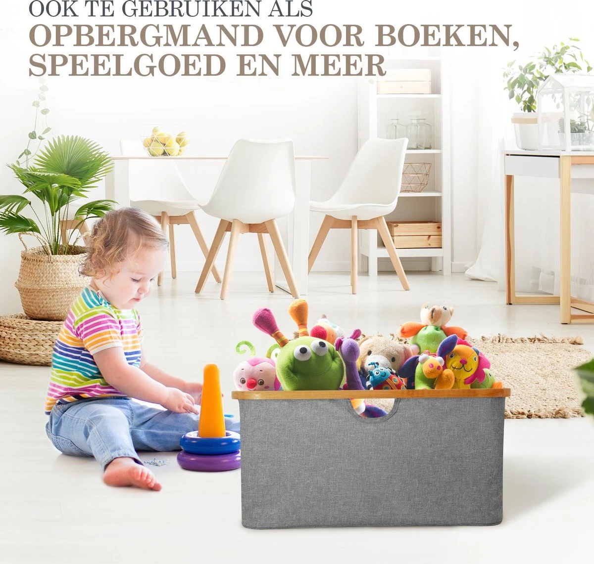 MIRI Opvouwbare Wasmand – Heupwasmand – Wasmanden – Opbergmand – Wasbox – 45L – Bamboe – Laundry Basket 8 MIRI Opvouwbare Wasmand – Heupwasmand – Wasmanden – Opbergmand – Wasbox – 45L – Bamboe – Laundry Basket - Afbeelding 6