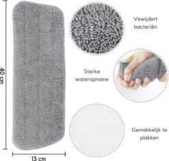 W&Z® Spray Mop - Schoonmaak Dweilsysteem - Vloerwisser Met Spray Functie - Vloertrekker Met Steel - Vloerreiniger - Wit -Winkel Voor Dagelijkse Benodigdheden 1200x1144 9