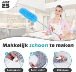 JUST23 Plumeau Uitschuifbaar Met Telescoopsteel – 60 Tot 140 Cm – Ragebol – Stoffer – Duster - Blauw - Incl. Microfiber Doek -Winkel Voor Dagelijkse Benodigdheden 1200x1147 10