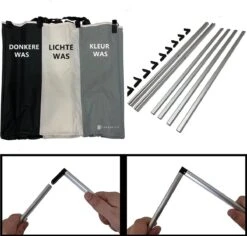 Casa & Vita Wasmand 3 Vakken - Wassorteerder - Wasbox - Laundry Basket - Organizer Kleding - Driedubbele Wasmand - 90L 16 Casa & Vita Wasmand 3 Vakken - Wassorteerder - Wasbox - Laundry Basket - Organizer Kleding - Driedubbele Wasmand - 90L -Winkel Voor Dagelijkse Benodigdheden 1200x1148 22